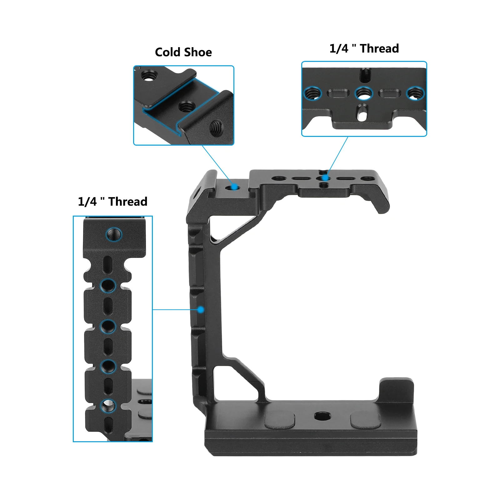 For Sony a1 Cage With Arca-Type Base and Cold Shoe 1/4"-20 Accessory For Sony C