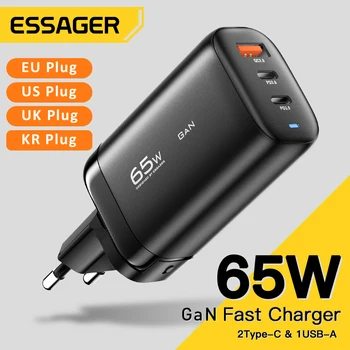 Essager 65W GaN USB Type C Charger For Laptop PPS 45W 25W Fast Charge For Samsung QC3.0 PD3.0 For iPhone14 13 Pro Phone Chagers 1