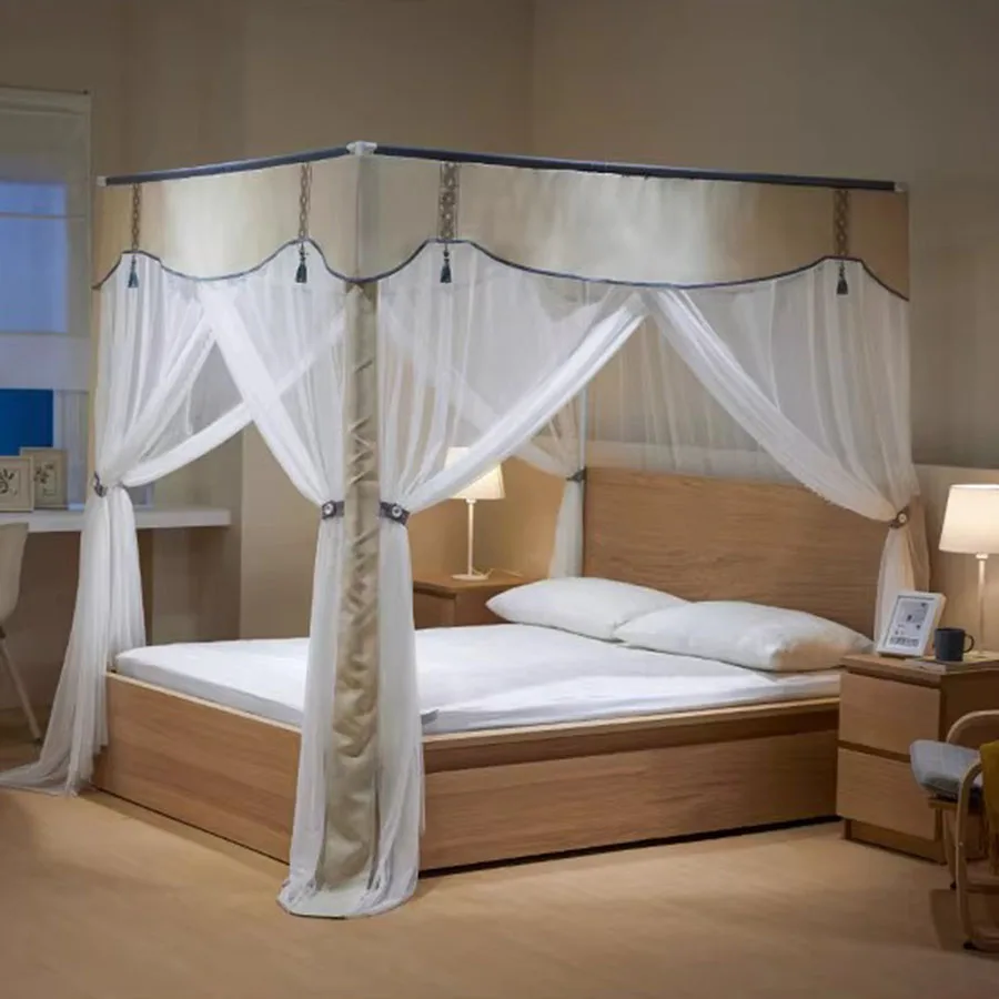 Supporto Per Zanzariera Pieghevole Princess Portable Nail Proof Mosquito Net Protector Mesh Leggero French Door Zanzariere Bed Tent