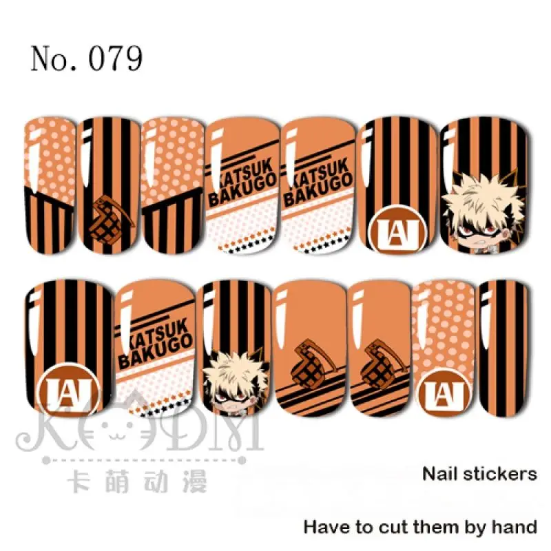 My Hero Academia Nails Anime Press on Nails Anime Cute False Nails Todoroki  Dabi