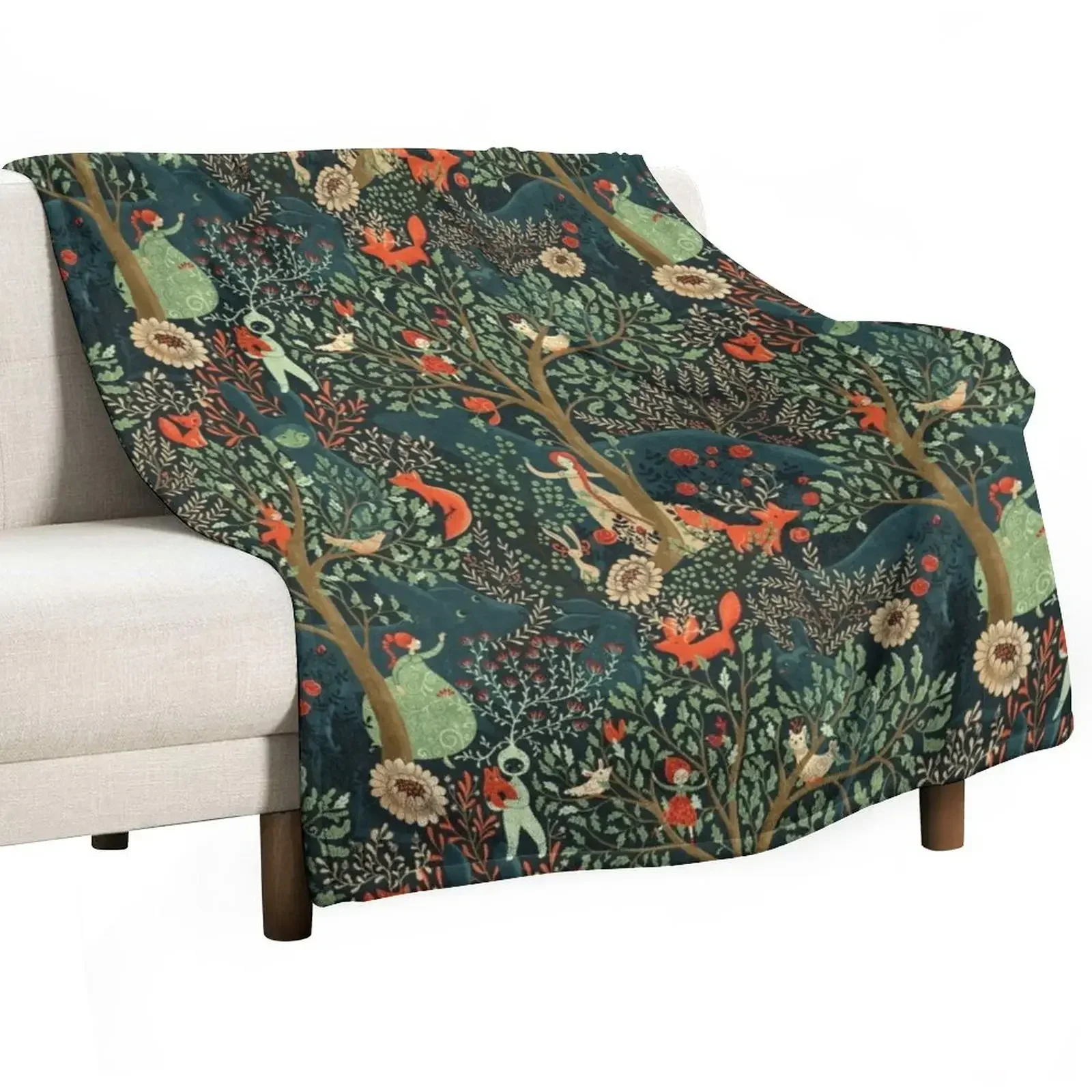 

Whimsical Wonderland Throw Blanket Personalized Gift Camping Blankets