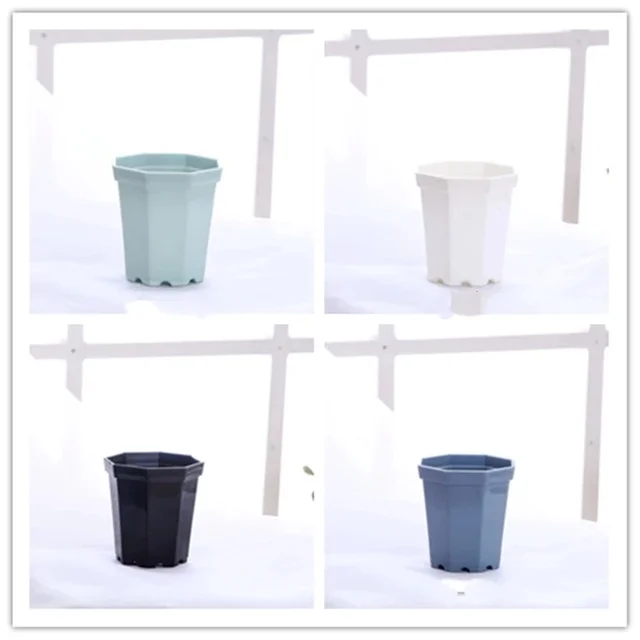 1/3Db Modern Műanyag Nyolcszögletű Virágcserepek A Kerti Irodai Asztalhoz Zamatos Növény Kaktusz Edény Növényi Virág Edények - Image 5