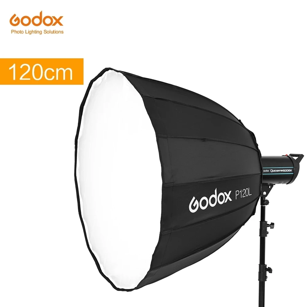 Godox P120L 120CM Deep Parabolic Softbox Bowens Mount for Studio Flash Speedlite Reflector