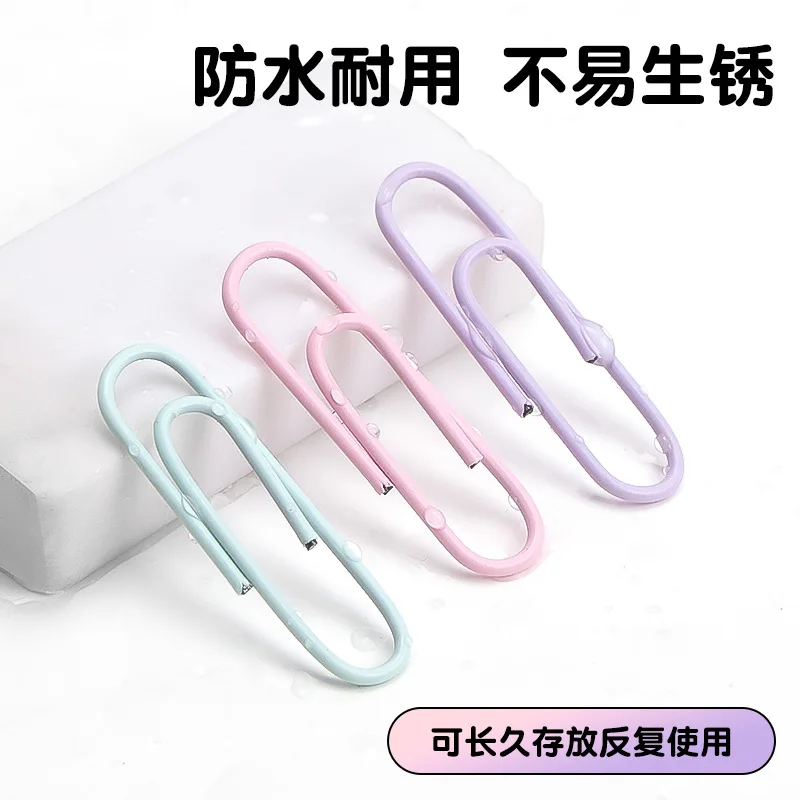 500 컬러 종이 클립 사무용품 종이 클립 대형 문서 북마크 리턴 클립 보관 상자 귀여운 종이 클립 북마크