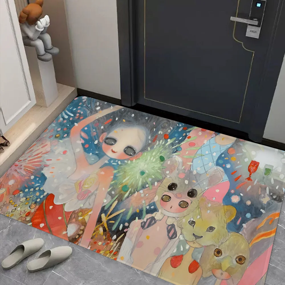 Aya Takano art Kitchen Mat Kids Room Bedroom Decoration Balcony Anti-Slip Doormat Living Room Alfombra 6
