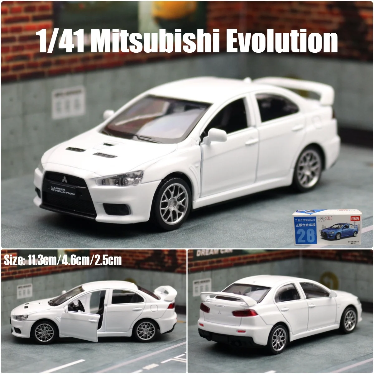 1/41 三菱ランサーエボリューション EVO X おもちゃの車のモデル子供の