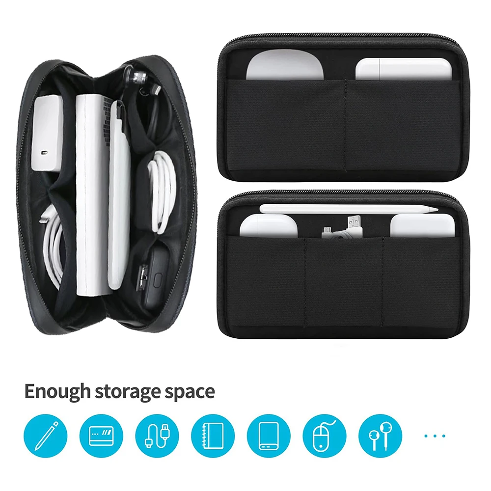 Travel Portable Cable Organizer Waterproof Storage Bag for Power Bank Digital Cable Case Earphone Earphone Holder Case - Image 3
