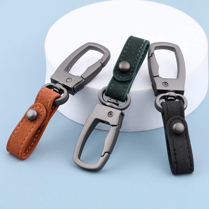 Handmade Leather Keyring - Retro Cowhide Key Holder & Organizer