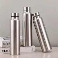 High Quality 1000ml Stainless Steel Sport Water Bottle Single-layer Rugged Water Cup Metal Flask Drinkware Camping Sports Gym 6