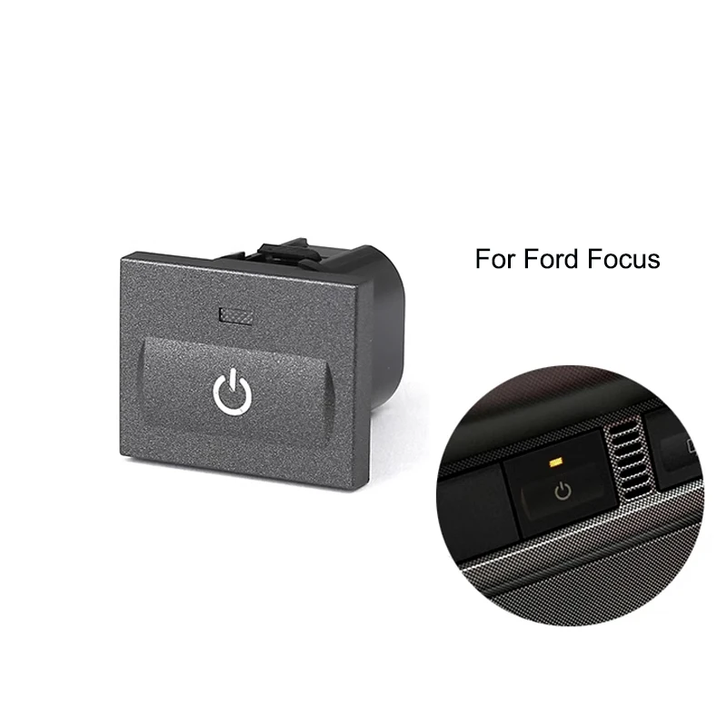 차량용 LED 미러 히팅 레이더 주차 센서, 스포트라이트 전원 공급 장치, 음악 스위치 단추, 포드 포커스용 연결 와이어 포함, 1 개 