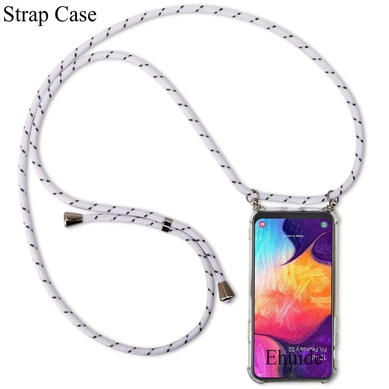 Clear Crossbody Phone Case with Lanyard Necklace and Shoulder Strap