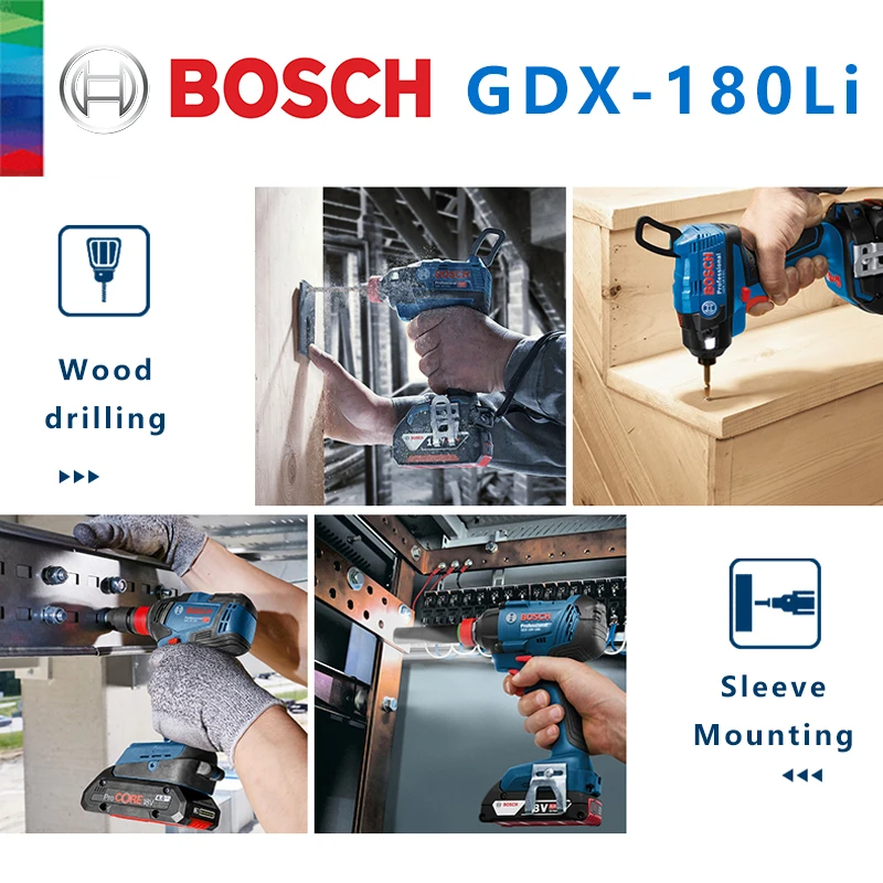Original Bosch Electric Wrench GDX 180Li Electric Drill18V Impact