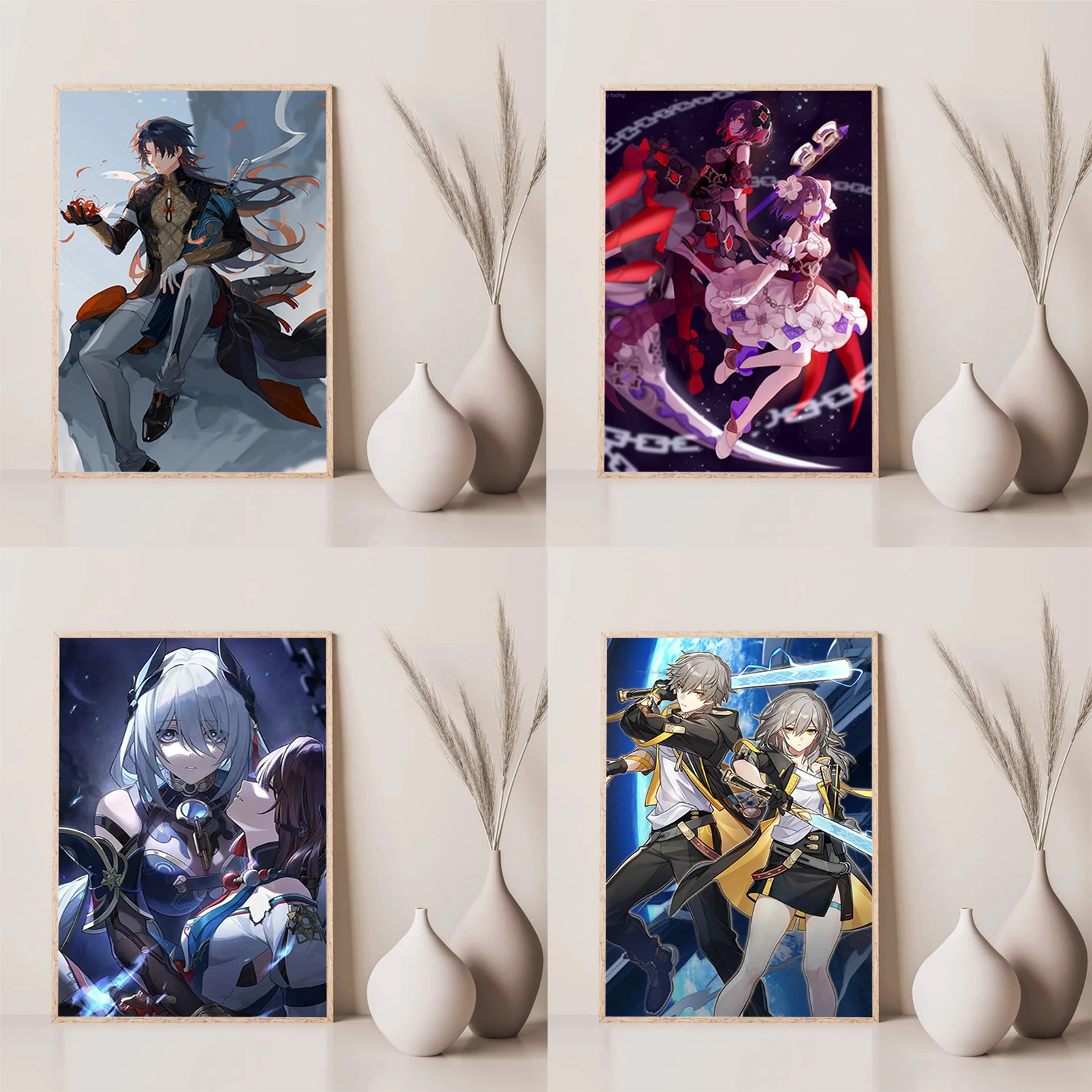 

Honkai: Star Rail Game Poster Painting on Canvas Gaming Room Decoration Home Decorations Print Posters for Wall Decor Art Decor