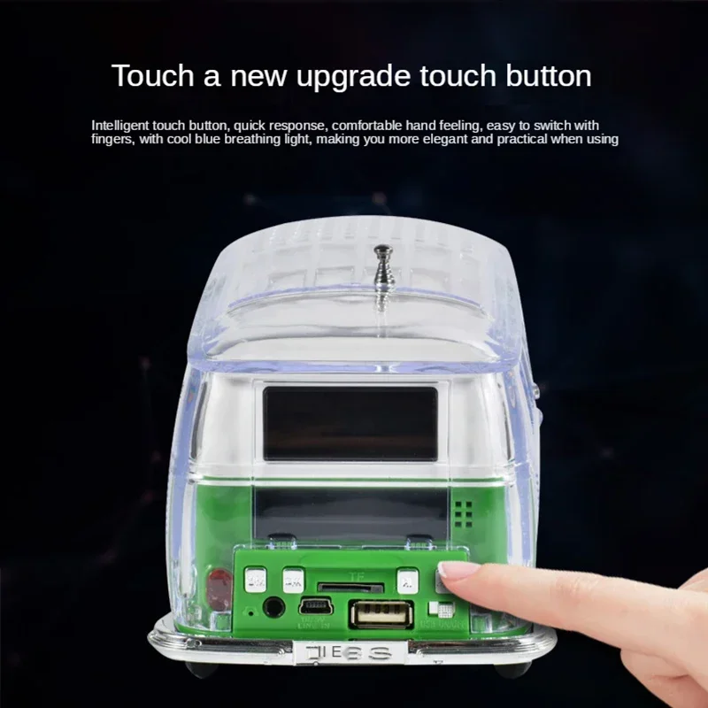 Christmas WS-267BT Colorful Mini Bluetooth Speaker Car Shape Mini Bus Speaker Sound Box MP3++U Disk+TF+FM+LED 7color Function