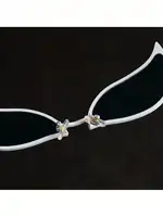 Doflamingo lunettes Donquixote Doflamingo oeil de chat Cosplay lunettes de soleil pour hommes femmes mode Vintage drôle lunettes de soleil mâle femme 4