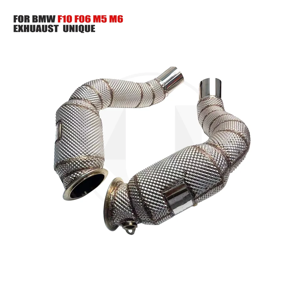 

UNIQUE Car Accessories Exhaust Downpipe High Flow Performance for BMW F10 F06 M5 M6 4.4T 2011 - 2016With OPF Catalytic Converter