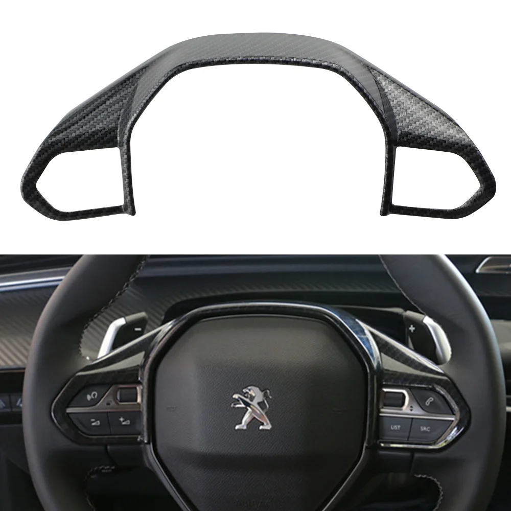 For Peugeot 3008 4008 5008 GT 2017 -2023 3008GT 5008GT Car Steering Wheel Button Panel Trim Cover Accessories — view 4