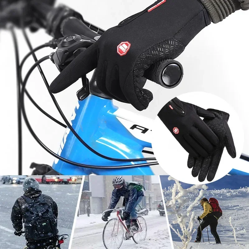 Waterproof Nylon Touchscreen Winter Gloves for Skiing Cycling