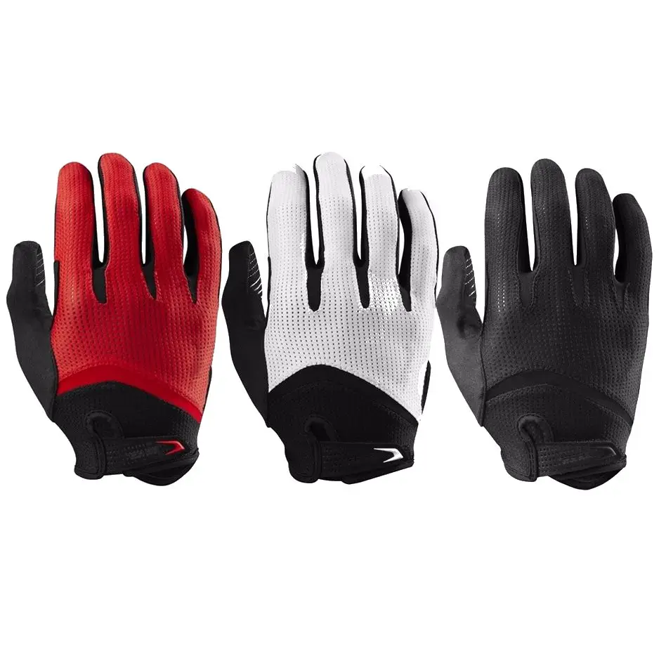 Red Long finger outdoor bicycle palm protection dynamic frame training MTB Road Cycling Gloves 2