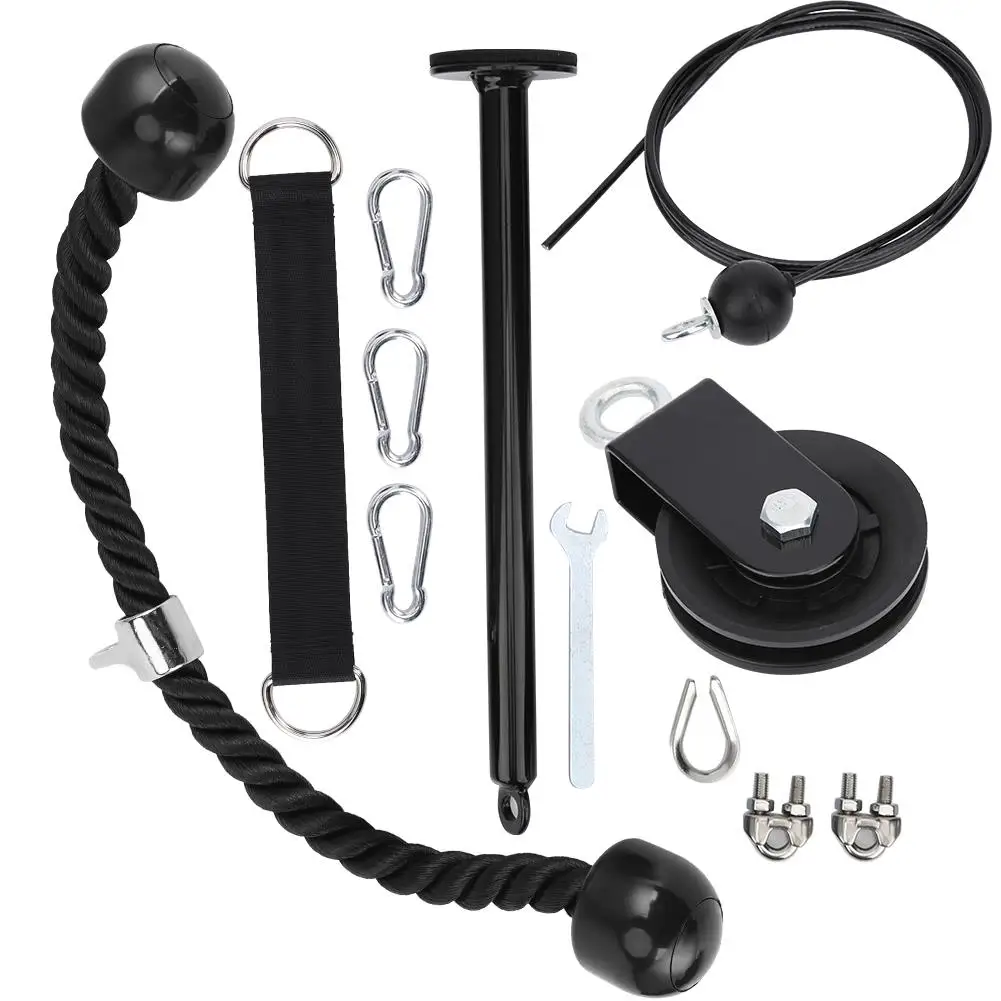 At-Home DIY Arm Strength Training Rope Set Triceps Pulldown Domestic Pulley System Gym Equipment Kit