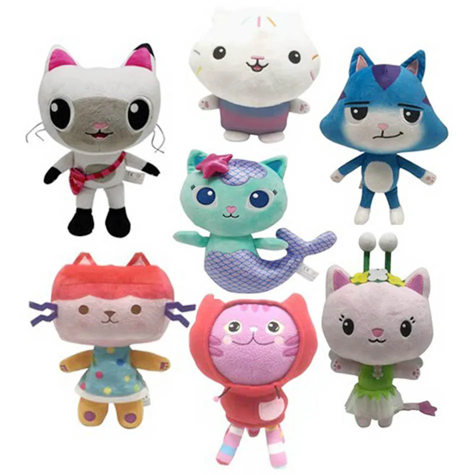 Gabby casa de muñecas de peluche de 25cm para niños, muñeco de gato de ...
