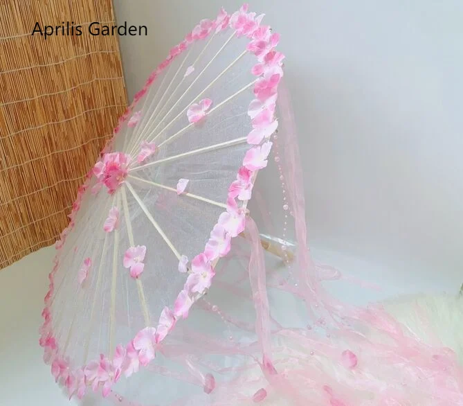 Umbrella Chinese Japan Yarn Oiled Paper Silk Cloth Costume Ancient Chinese Princess Drama White Craft Cosplay folding umbrella automatic umbrella sun umbrella umbrella hat capsule umbrella lace umbrella