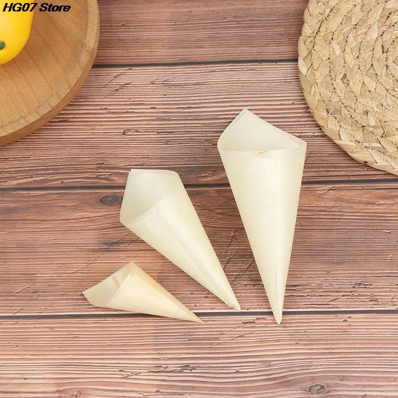 Coni Per Alimenti In Legno 150 Pezzi - 12,7 X 5,1 Cm, Per Antipasti, Gelato, Degustazione, Buffet, Feste - 4