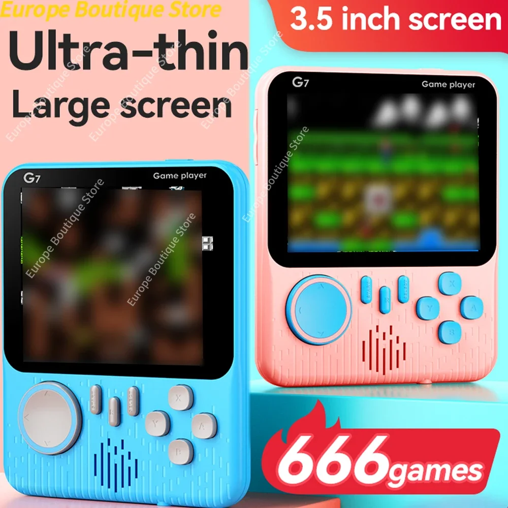 Handheld Game Console 3.5 inch G7 666 in 1 Portable Retro Student Card Machine Portable Retro Nostalgic Games Console - 5