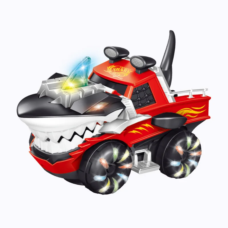 Electric universal music light shark model dinosaur engineering