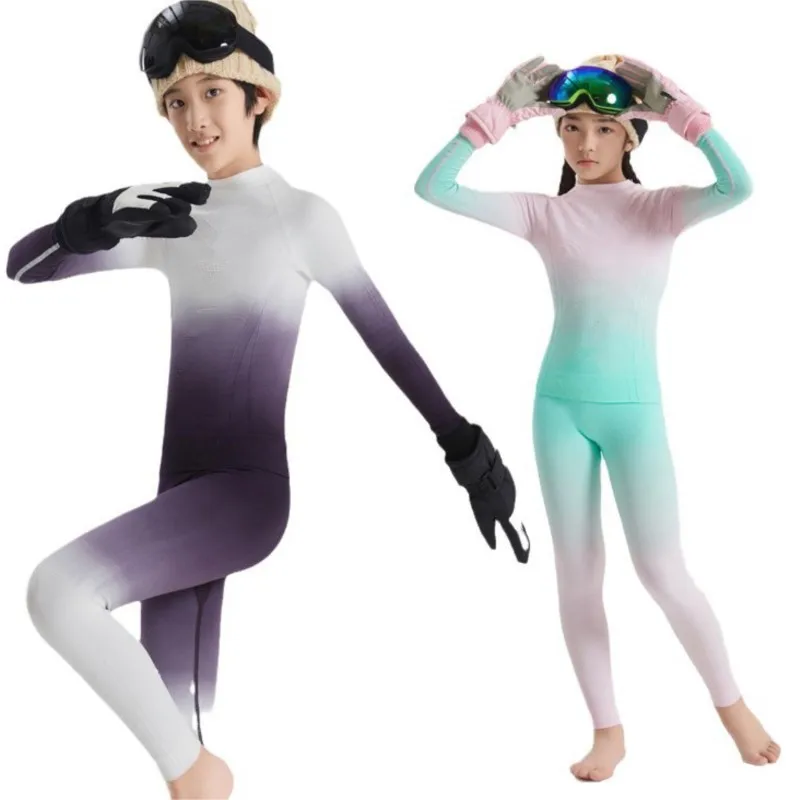 Children Kids Boy Girl Conmproression Skiing Underwear Set Fitness Gym Ski Snowboarding Sport Running Yoga Exercise Suit K632