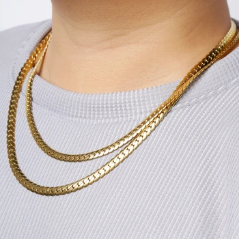 HIYEE Fashion Classic 3-8MM Figaro Chain Stainless Steel Non-Fading Waterproof Necklace For Men's And Women's Parties - Image 5