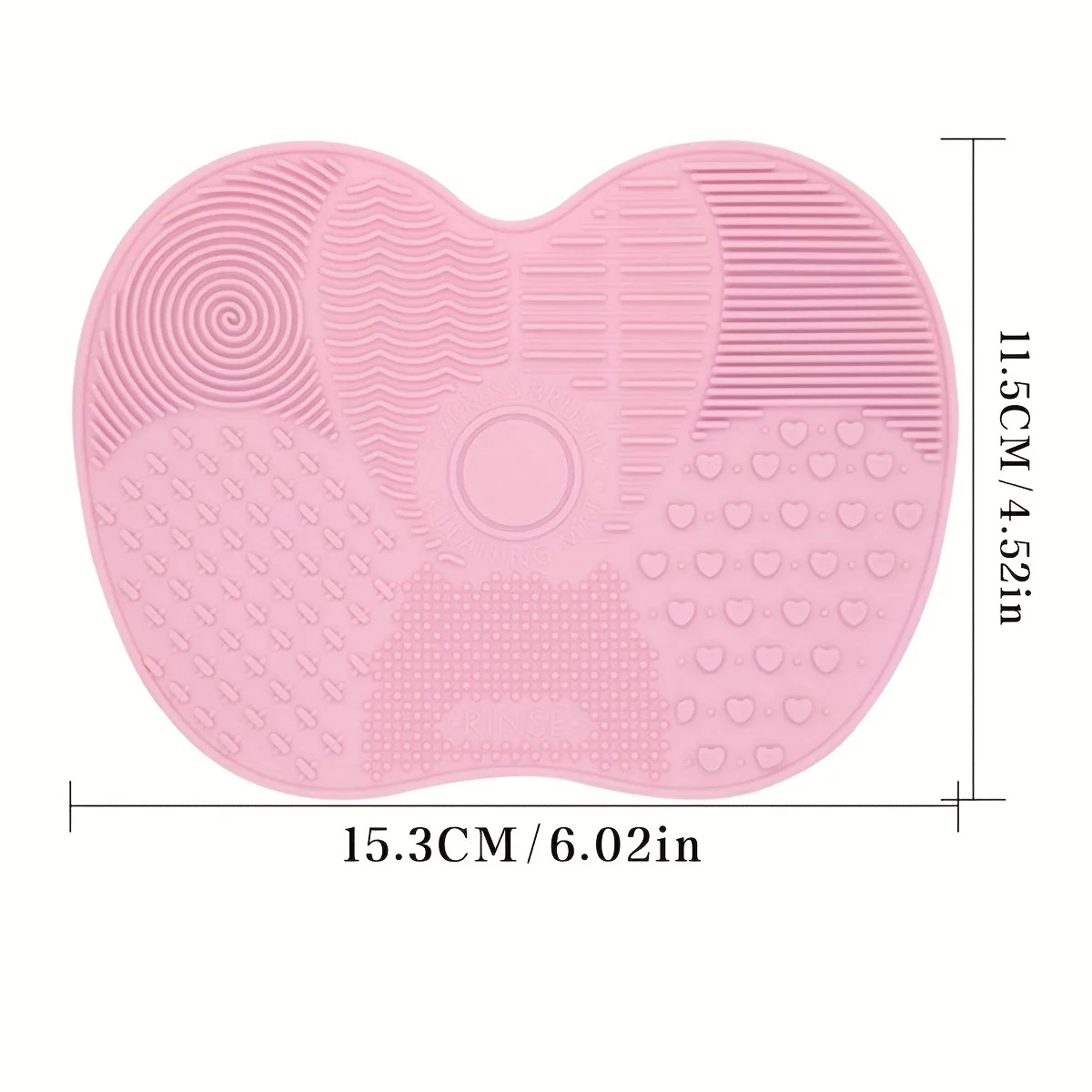 Apple-Shaped Silicone Makeup Brush Cleansing Mat for Deep Cleaning and Residue Removal