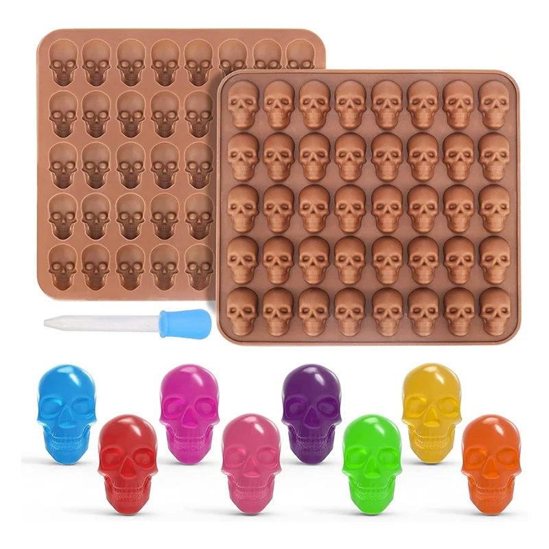 Gummy Candy Molds Silicone with 2 Droppers Pack 4 Different Style