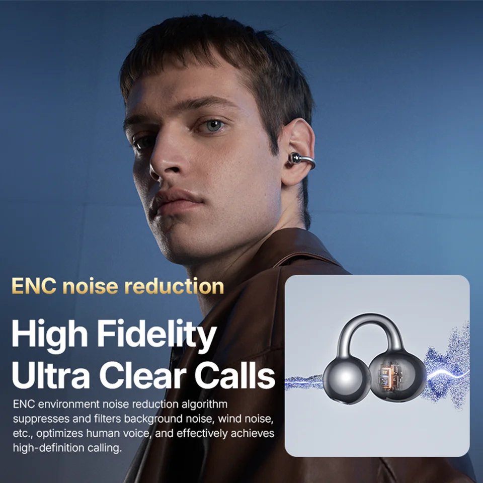 Sanag S8S AI Open Ear Clip on Headphones HiFi Lossless Sound