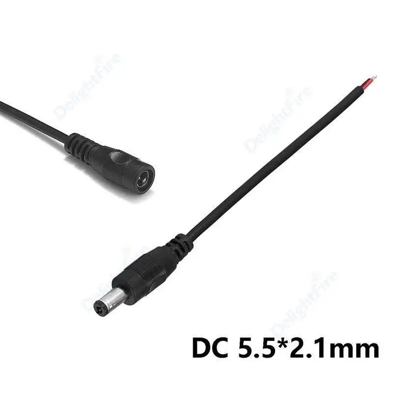 Cavo di alimentazione CC Cavo di prolunga Adattatore connettore femmina- maschio Spina 12V 5.5mmx2.1mm Cavi per telecamera CCTV con luce di striscia Q1  30