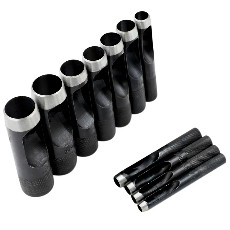 Leather Hole Punch Leather Craft Tools Leather Sewing Tools Leather Puncher 1-20mm internal diameter High carbon steel Sharp hole punch tool belt hole puncher round punch belt leather tool