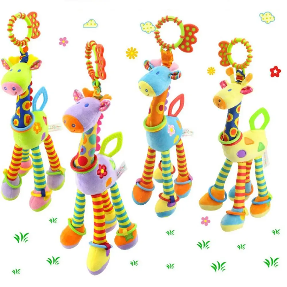 

Мультяшные мягкие игрушки в виде жирафа, животные, ПП хлопковые плюшевые игрушки в виде жирафа, многофункциональные игрушки-погремушки в виде жирафа, животных