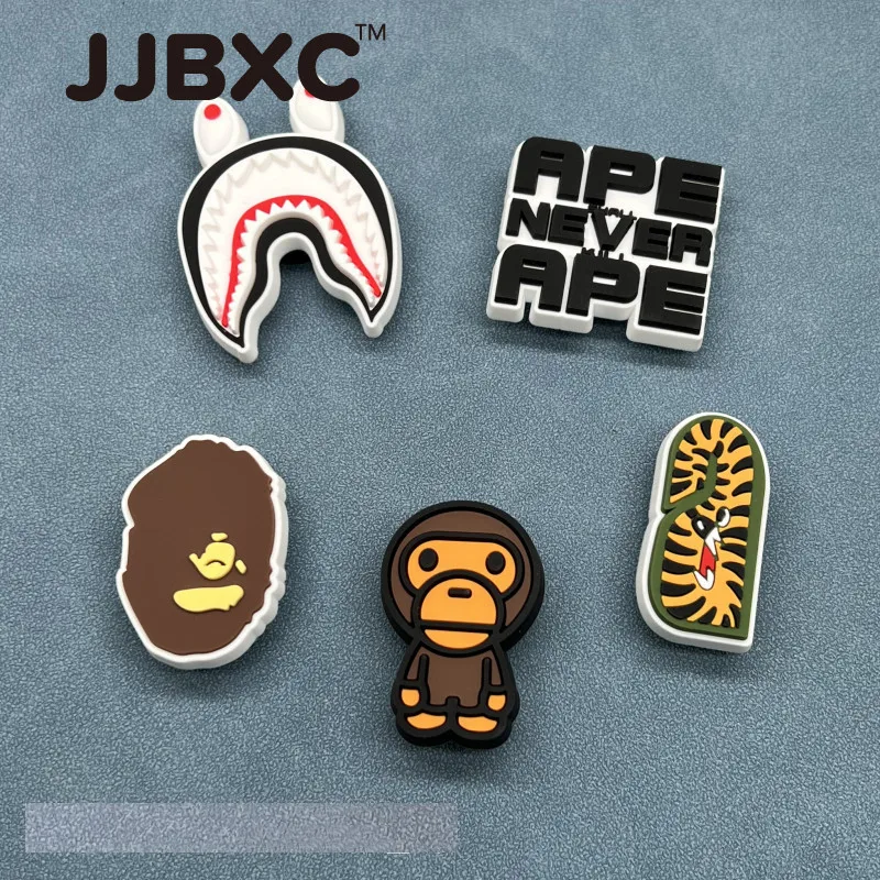 JJBXC 고품질 참 슈즈 버클 - 3D DIY 원숭이 디자인