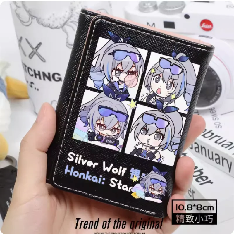 Anime Honkai: Star Rail Silver Wolf  Fashion Wallets PU Purse Card Holder Hasp Money Bag Cosplay Gift B170