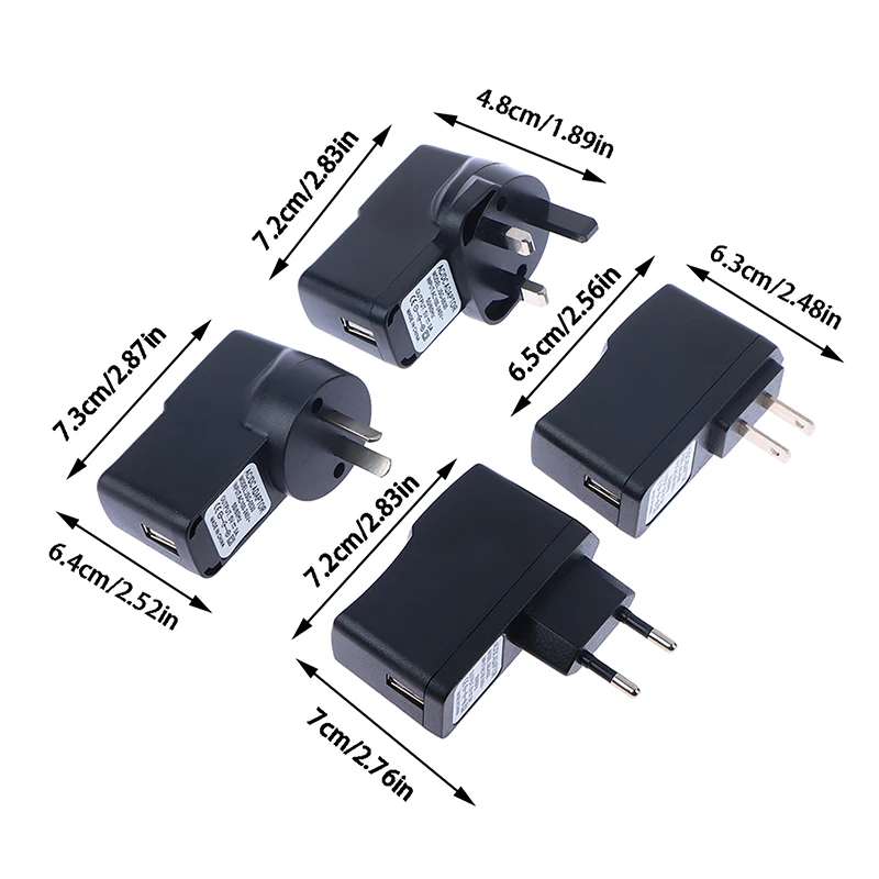 AC DC 어댑터 전원 공급 장치 충전기, 마이크로 충전 어댑터, EU US AU UK 플러그용, 5V 3A, 100  240V, 1PC