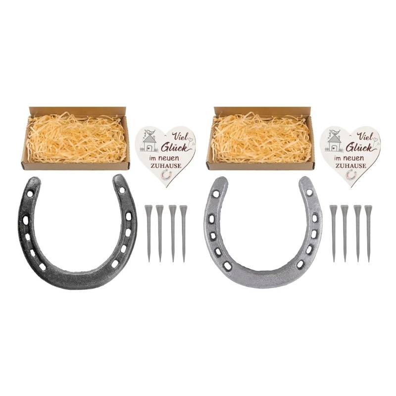 

Металлические украшения в виде подковы с деревянной подвеской в ​​виде сердца, украшения для дня рождения B03D