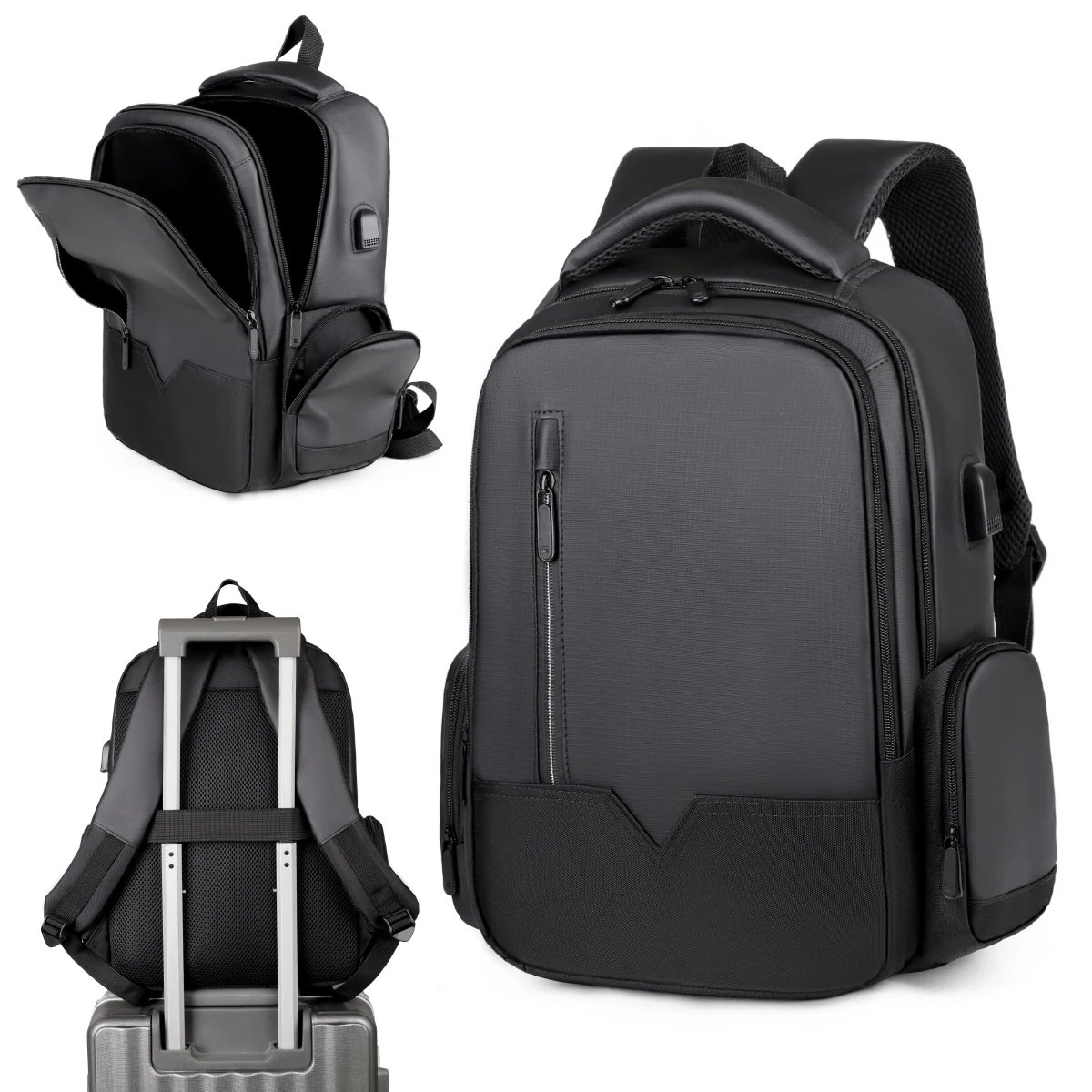 Backpack Men's Casual Large-Capacity Travel Bag Computer Backpack Junior High School and High School College Student Bag Lightweight Commuting Boarding Storage
