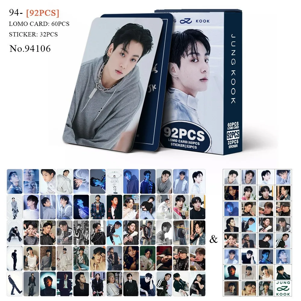 Complete 92-Piece JUNGKOOK Golden Holographic Set – HD Album Cards