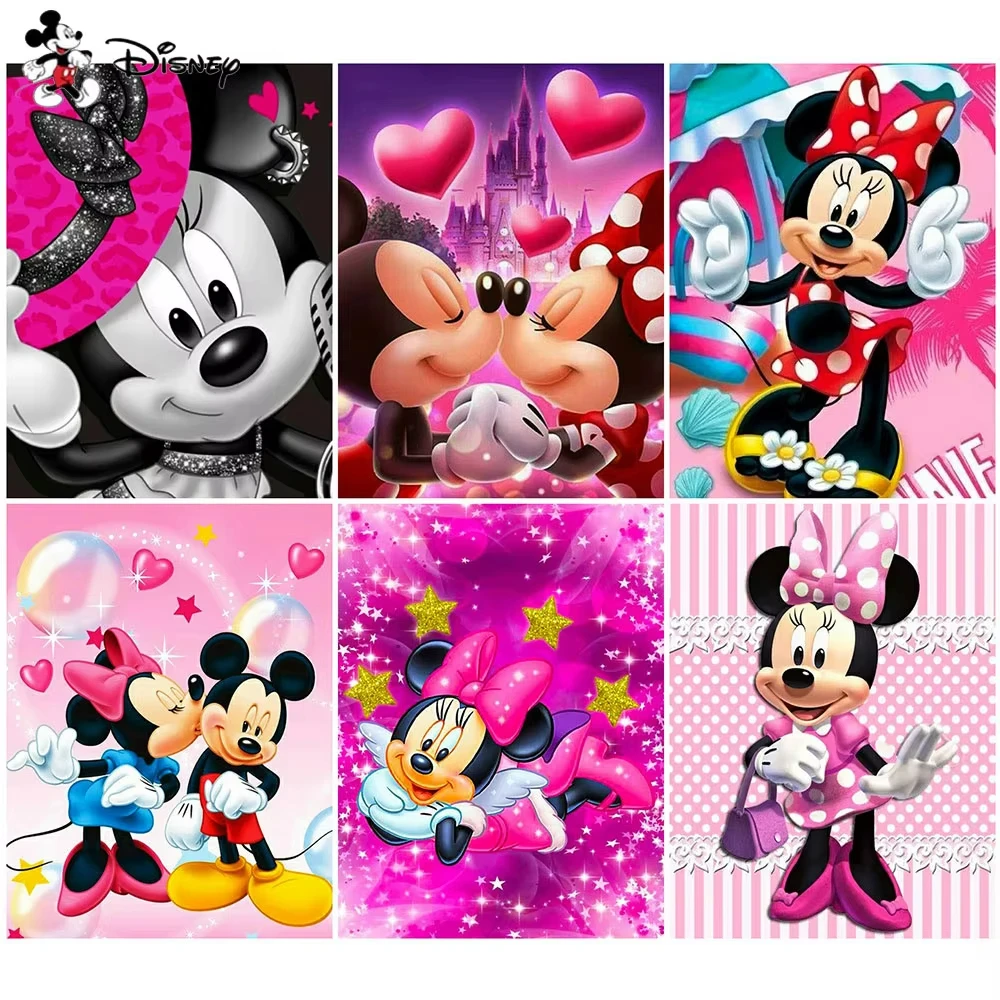 Minnie Mouse Disney: Kits Peinture Diamant & Décoration Rose