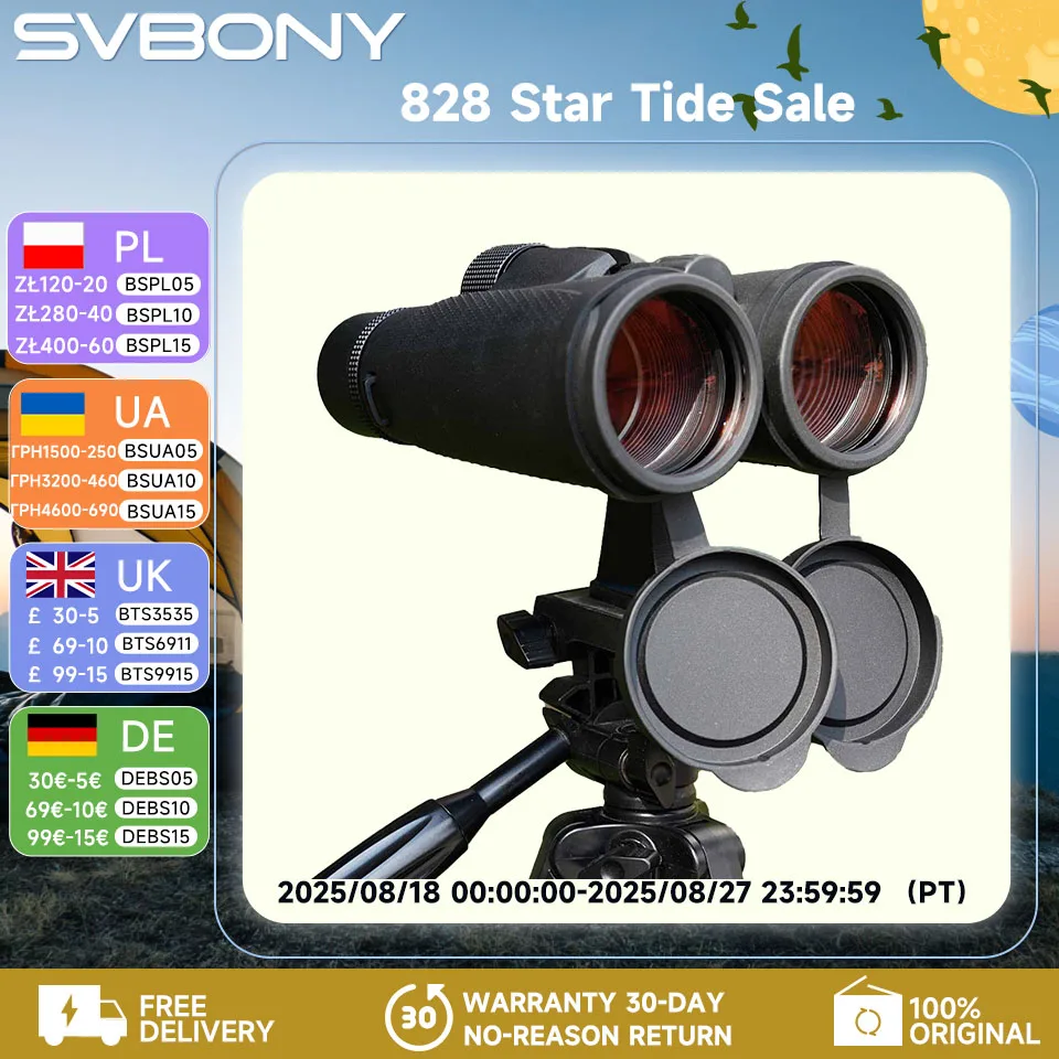 SVBONY SV202 双眼鏡 8x32 IPX7防水 EDガラス Svbony SV202 8X32/8x42/10x42/10X50 IPX7 防水 ED 長距離双眼鏡