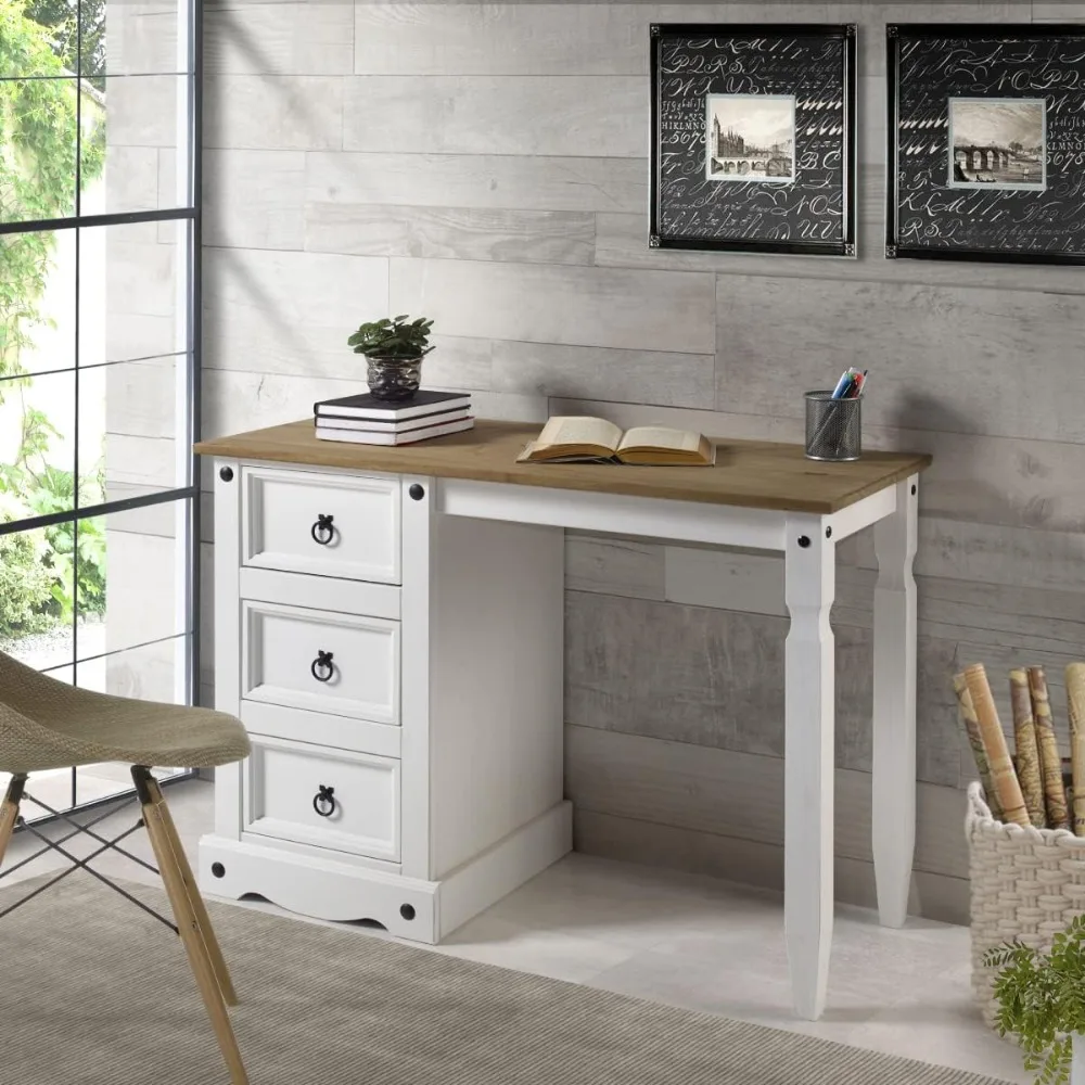 Cottage Series Wood Vanity/Desk, Corona Snow 2