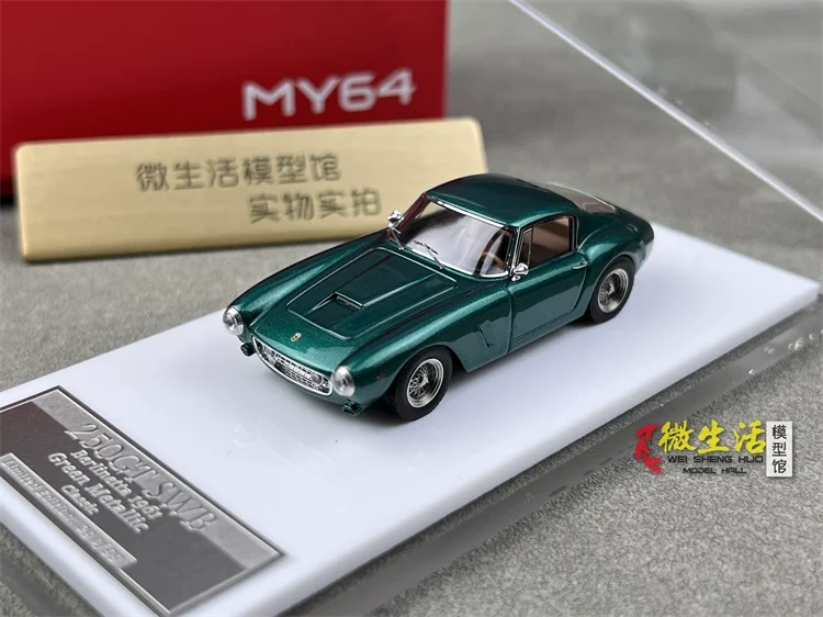 

Новинка, в наличии, MY64 1/64 Classic 250GT SWB, металлическая зеленая смола, коллекция 2023, Подарочная модель автомобиля в масштабе