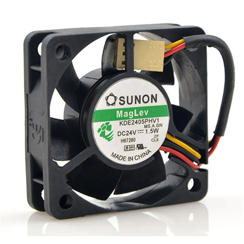Sunon �ڱ�λ� �ð� ��ǳ��, KDE2405PHV1, DC 24V, 1.5W, 0.06A, 5800RPM, 5cm 5015, 50x50x15mm
