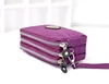 New Fashion Portable Women Wallet Make-up Bag Coin Purse Mini Bag with Three Zipped Women Wallets Big Capacity Phone Pouch 5