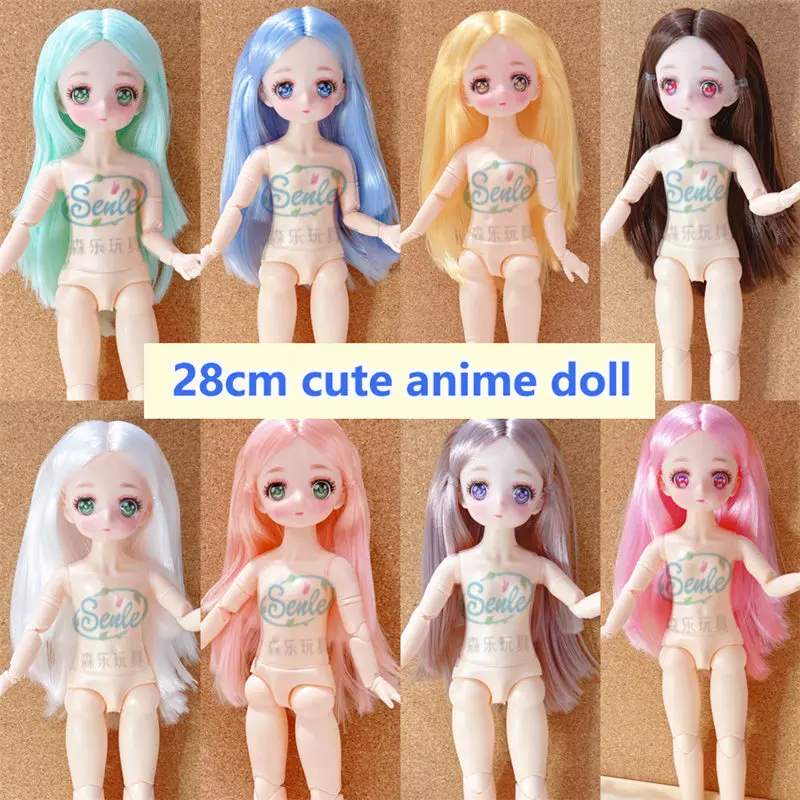 28cm Anime Doll Toy 1/6 Bjd 20 Joints Movable Doll Girls Dress Up Toys